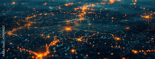 a city in connection with a network