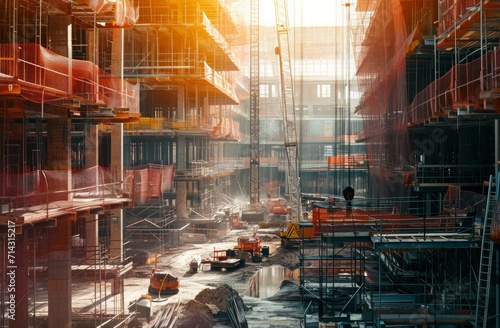 a large construction project that is under construction