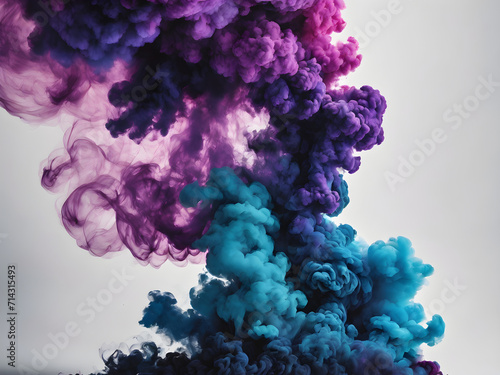 purple and green smoke