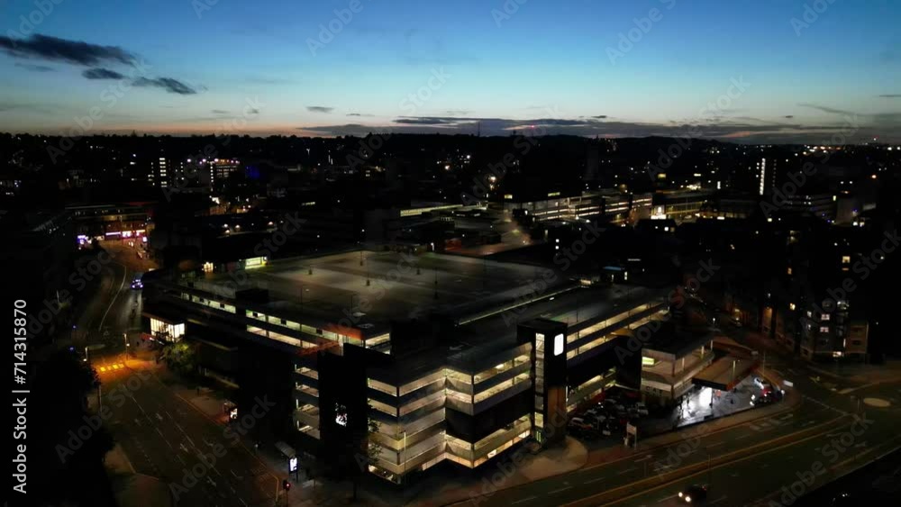 custom made wallpaper toronto digitalHigh Angle Footage of Central Luton City at Just After Sunset