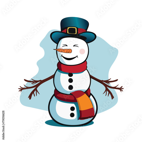The Snowman character is typically a sculpture made in the winter season using snow. This character is usually created by stacking three snowballs on top of each other. 