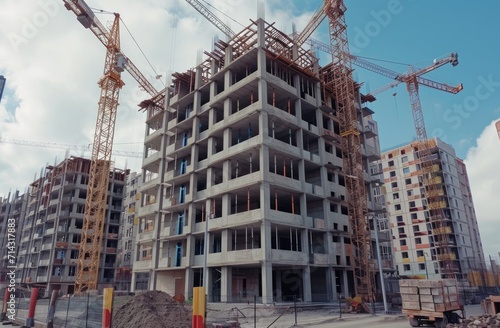 construction of new apartment buildings