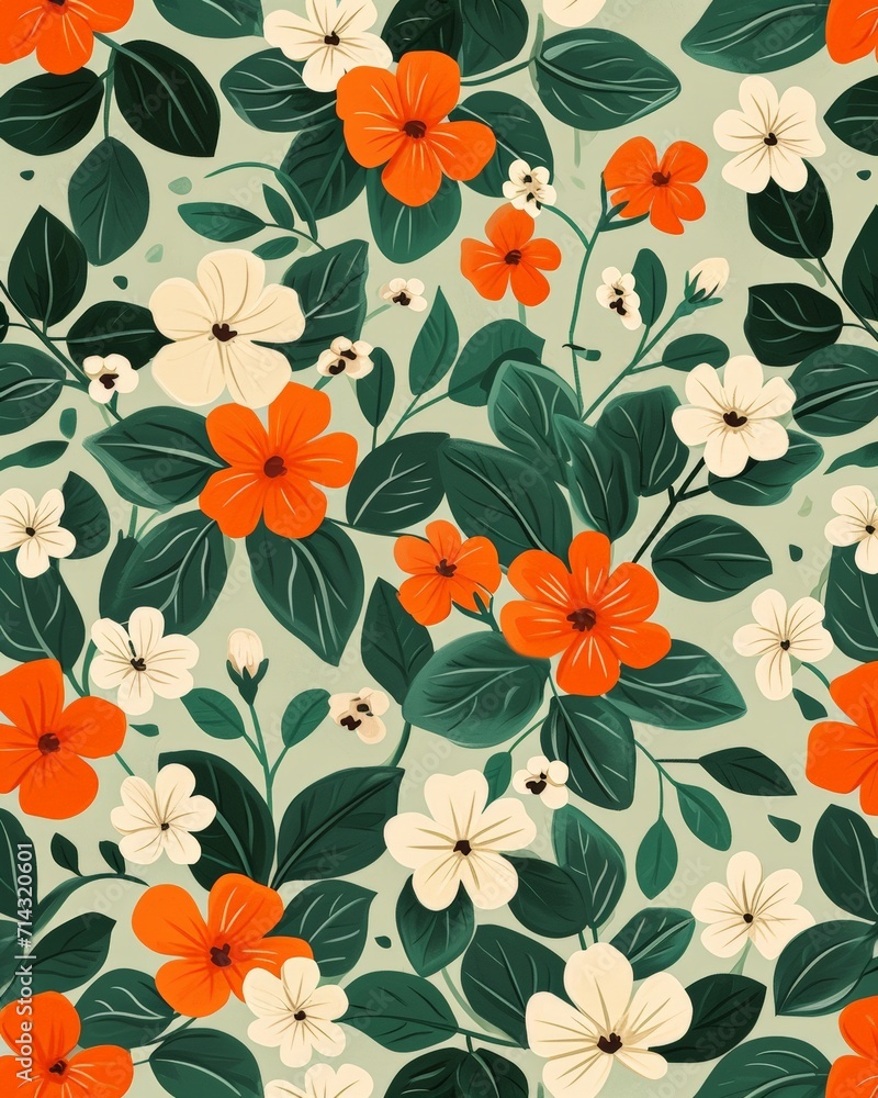 Vibrant Floral Pattern Design Vibrant Floral Pattern Design