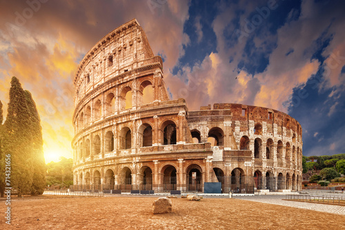 Coliseum or Flavian Amphitheatre  Amphitheatrum Flavium or Colosseo   Rome  Italy.
