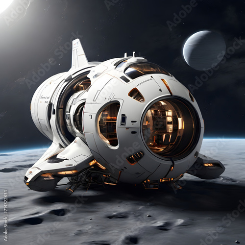 Wallpaper Mural Minimalist Spacecraft Torontodigital.ca