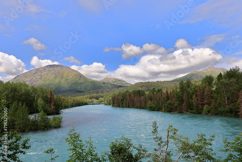 Fototapeta Naklejka Na Ścianę i Meble -  Kenai River, Chugach National Forest, Kenai,  Alaska, USA,
