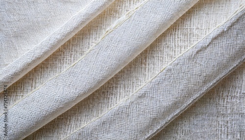 close up white chinese linen fabric texture background