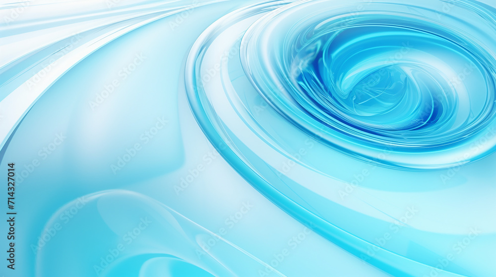 Fototapeta premium Abstract background with swirl and smooth lines, blue shades. Twirling vortex, abstract spiral