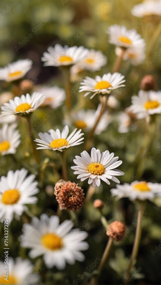 Fototapeta premium daisies in a field