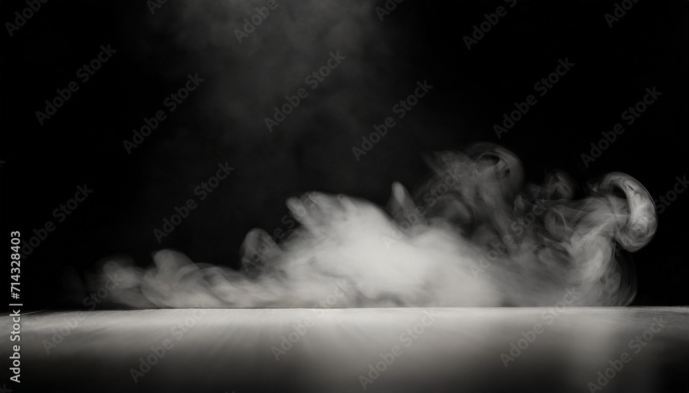 blurred smoke on black background realistic smoke on floor for overlay different projects design background for promo trailer titles text opener backdrop - obrazy, fototapety, plakaty 