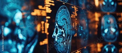 Brain imaging using CT technology. photo