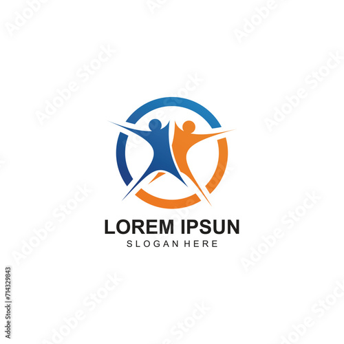 People care logo design vector