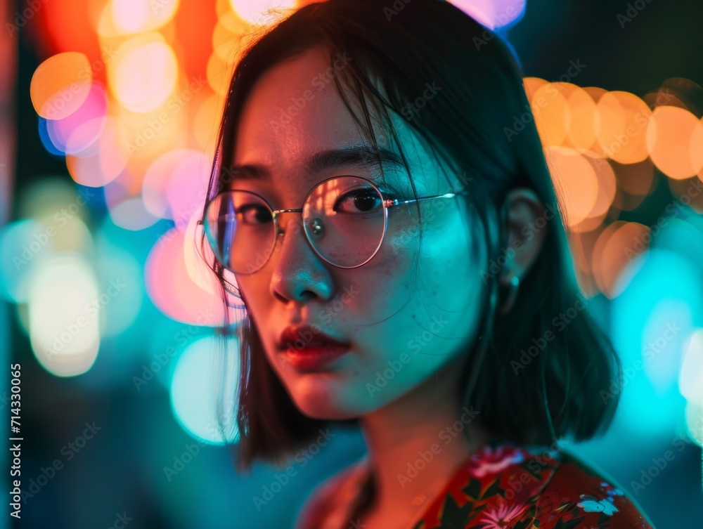 Photorealistic Teen Chinese Woman with Brown Straight Hair vintage Illustration. Portrait of a person in 1960s era aesthetics. Mod fashion. Historic photo Ai Generated Horizontal Illustration. Photorealistic Teen Chinese Woman with Brown Straight Hair vintage Illustration. Portrait of a person in 1960s era aesthetics. Mod fashion. Historic photo Ai Generated Horizontal Illustration.