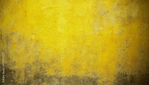 yellow grunge wall for texture background