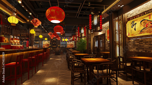 Chinese restaurant concept. Ai Generative
