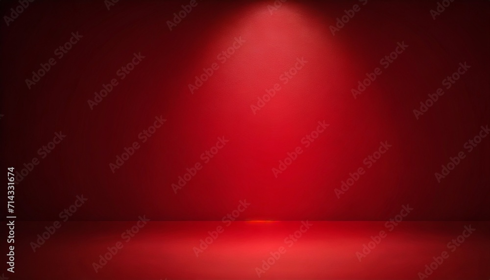attractive red room 3d background low light and shade vignette dramatic interior ruby color