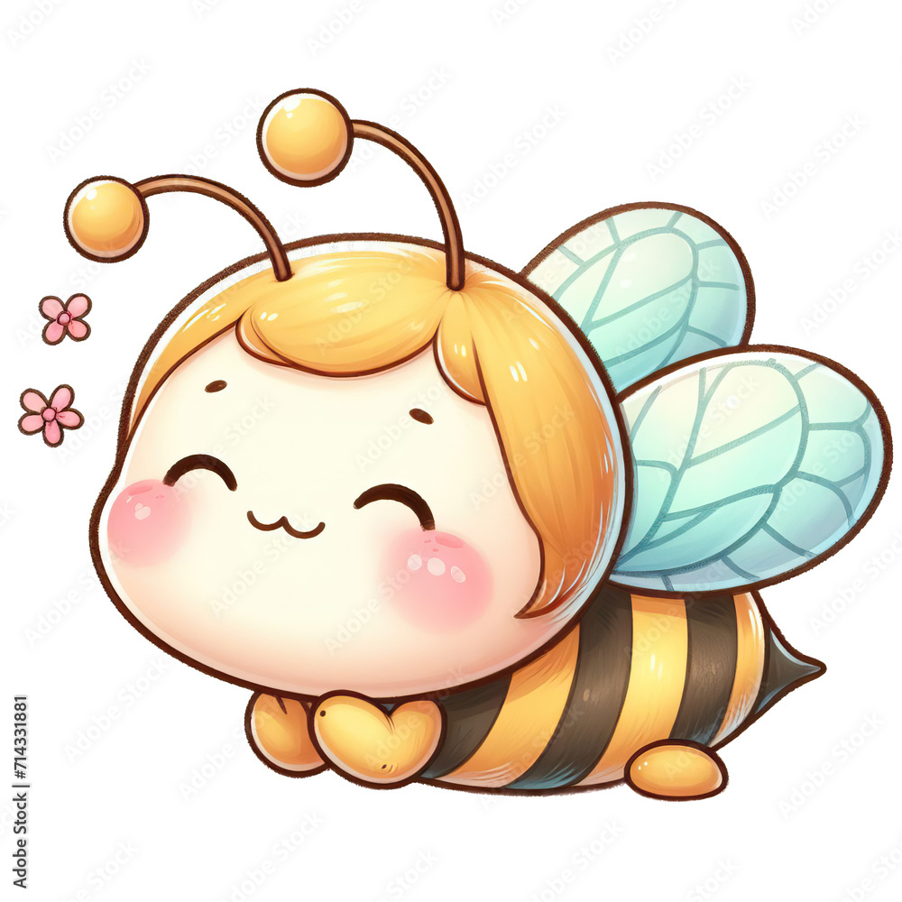 Chibi Illustration Cute Kawaii Bee Abeille Mignon Chibi Illustration Cute Kawaii Bee Abeille Mignon