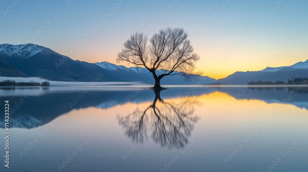 That Wanaka Tree at sunrise | Wanaka, NEW ZEALAND That Wanaka Tree at sunrise | Wanaka, NEW ZEALAND