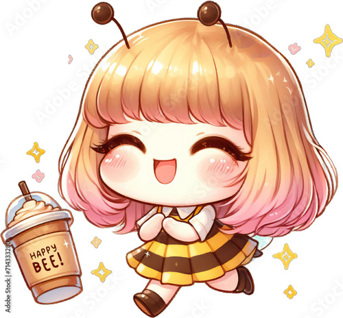 Chibi Illustration Cute Kawaii Bee Abeille Mignon © Antoine