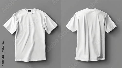 White T-shirts front and back