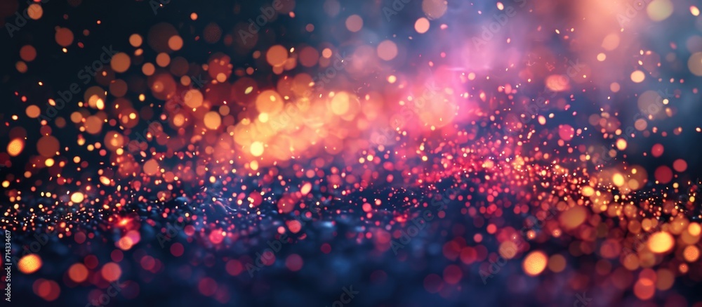 Fototapeta premium Bright, vibrant sparks rising amid dark overlay texture