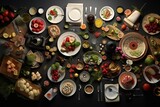 Shoot food from an unusual angle, like a top-down flat lay or a low-angle perspective