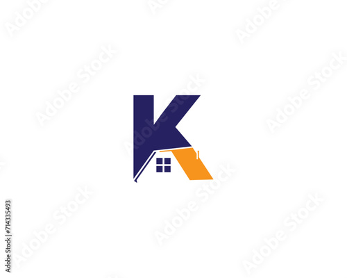 Free Download K House Brown Minimlist Logo - GFXLoad