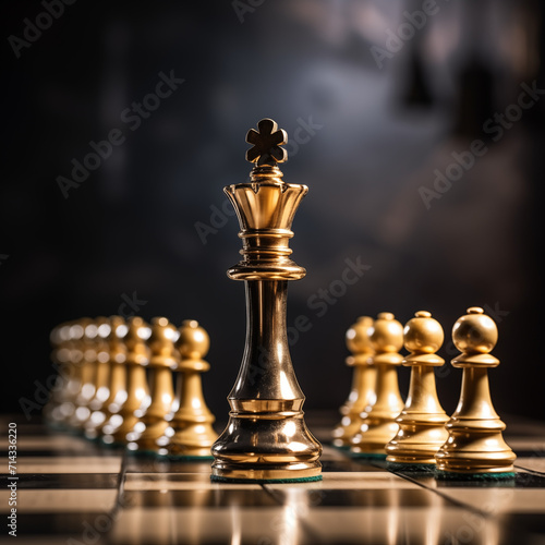 monarch on chessboard