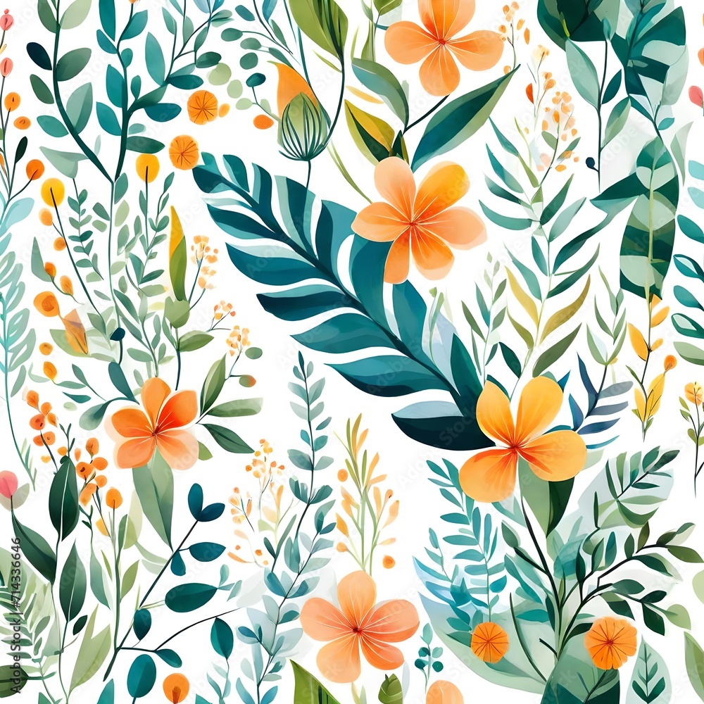 Fototapeta premium seamless floral pattern