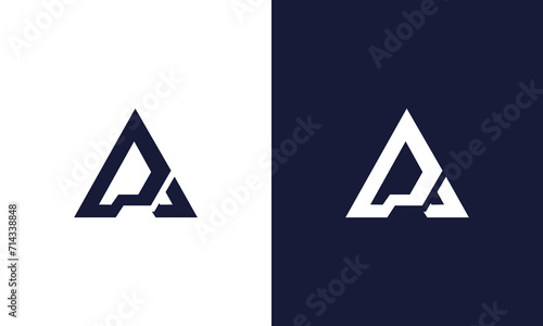 AP initials monogram logo design vector