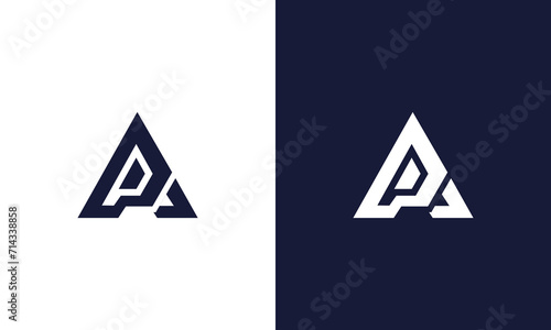 AP initials monogram logo design vector