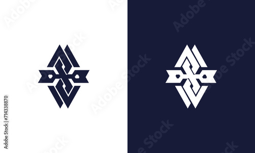 initials MW S monogram logo design vector photo