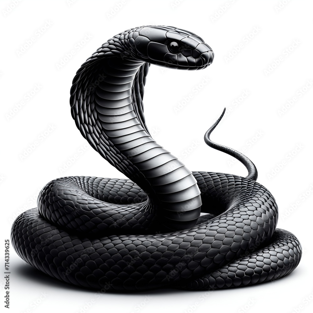 Fototapeta premium black and white rattlesnake