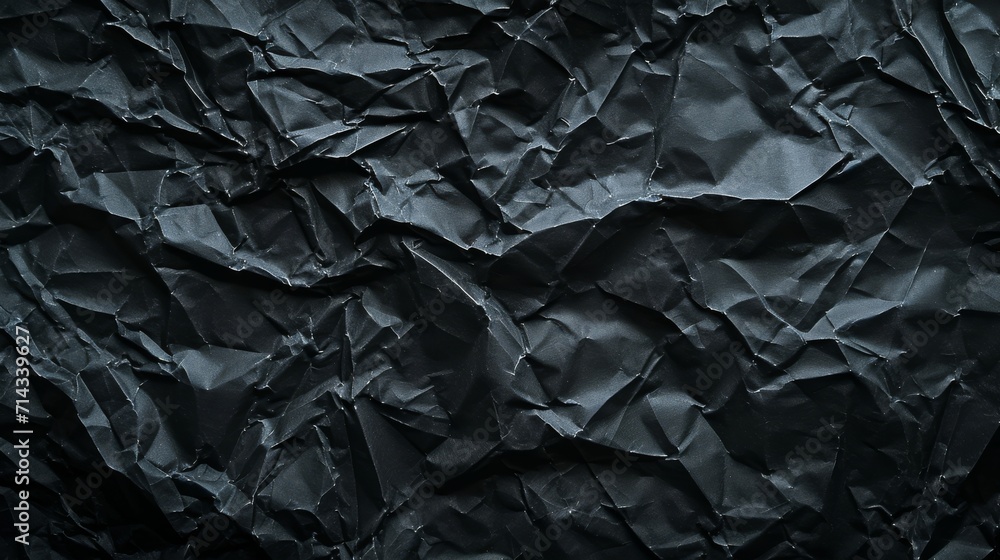 Dark Black Crumpled Paper Background for Diverse Design Applications Dark Black Crumpled Paper Background for Diverse Design Applications