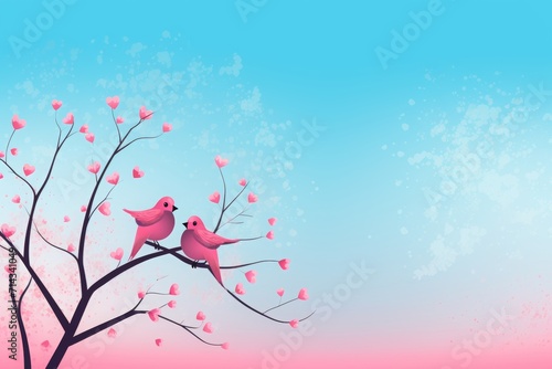  i love you valentine s day card with birds. two birds sitting on the branch of tree with the words love you everyday