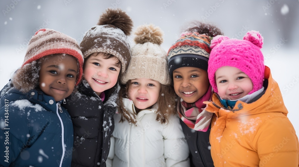 Group of Children in the Snow