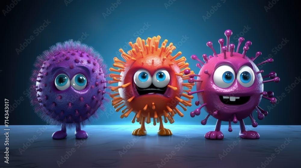 Cartoon Characters Cute Funny Evil Viruses Whimsical cartoon-characters-cute-funny-evil-viruses-whimsical
