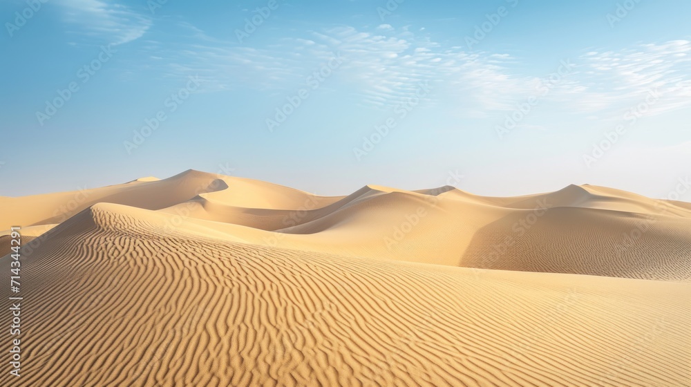  a group of sand dunes in the desert under a blue sky with wispy wispy wispy wispy wispy wispy wispy wispy wispy wispy wispy wispy wispy wispy. - obrazy, fototapety, plakaty 