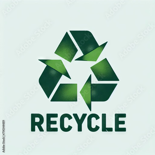 Obraz na płótnie Illustration of the green recycle symbol w salonie