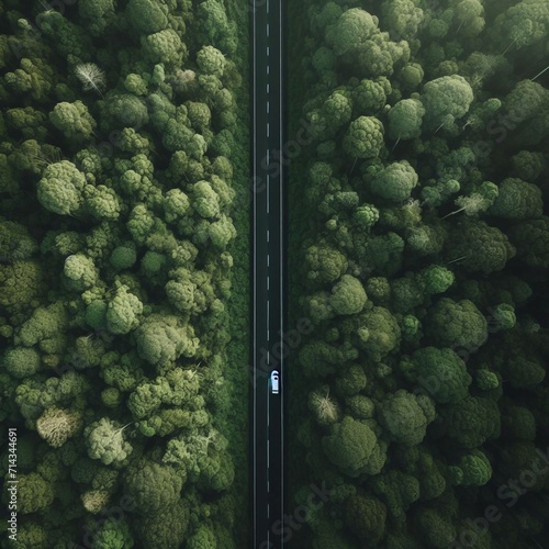 highway nature aerial