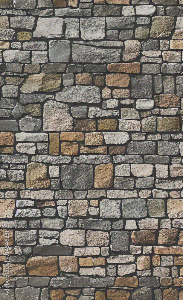 Fototapeta premium Stonewall background. Gray backdrop. Pattern of wall. Minimalist natural design