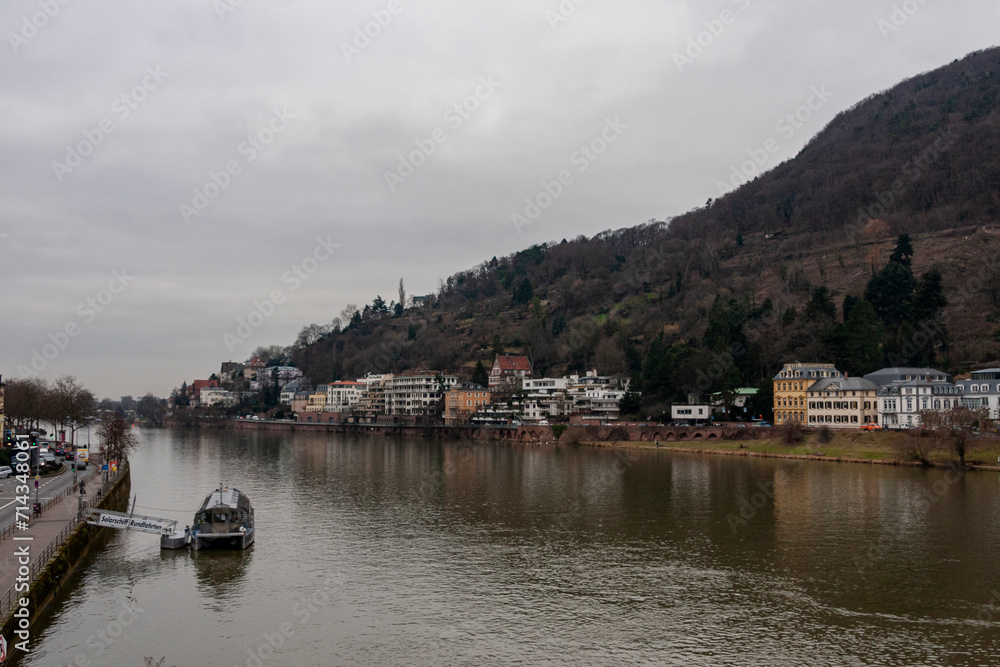 River Neckar, Heidelberg, Baden-Württemberg, Germany