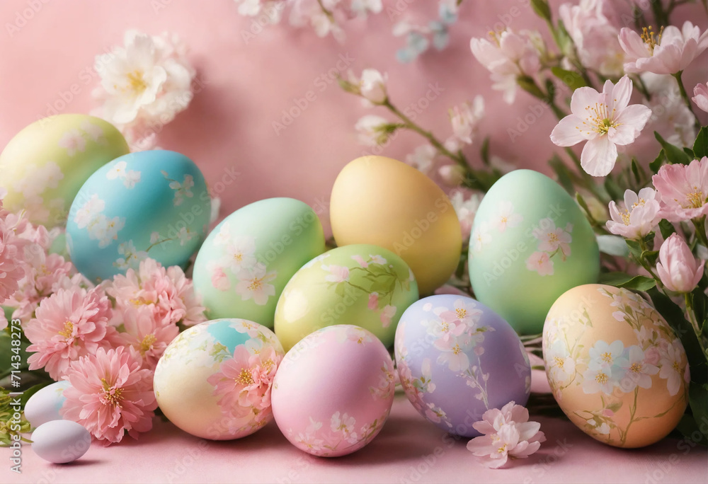 easter eggs and flowers easter eggs and flowers