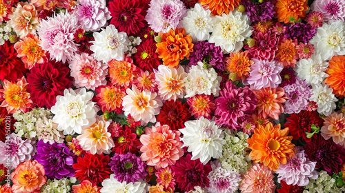 Colorful flower wall background