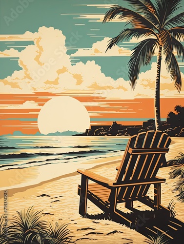 Retro Beachside Prints: Sun, Sea, and Memories - Vintage Wall Art Collection