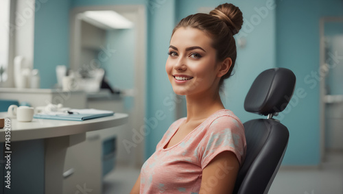 Beautiful girl in a dental chair in a clinic treatment Free Download Beautiful girl in a dental chair in a clinic treatment - GFXLoad