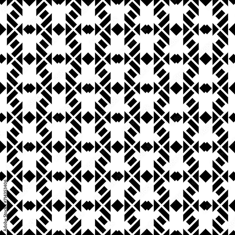 Seamless pattern. Rhombuses, triangles, figures ornament. Diamonds, triangular shapes, polygons wallpaper. Ethnic motif. Forms background. Geometric backdrop. Textile print, abstract. Vector artwork. Seamless pattern. Rhombuses, triangles, figures ornament. Diamonds, triangular shapes, polygons wallpaper. Ethnic motif. Forms background. Geometric backdrop. Textile print, abstract. Vector artwork.