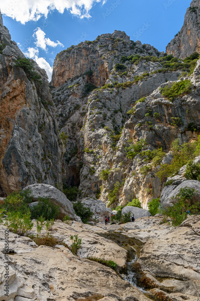 Canyon of Gorropu in the Supramonte of Urzulei in east Sardinia