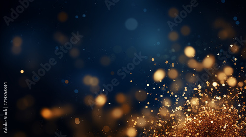 Abstract Glitter Lights Background Gold and Blue