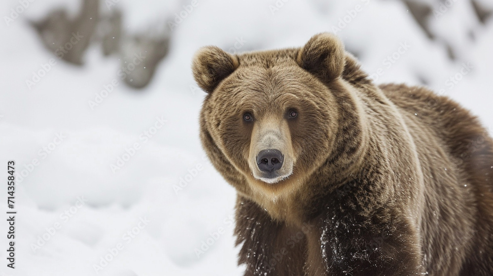 Bear on white background. Grizzly Bear male. AI Generative Bear on white background. Grizzly Bear male. AI Generative